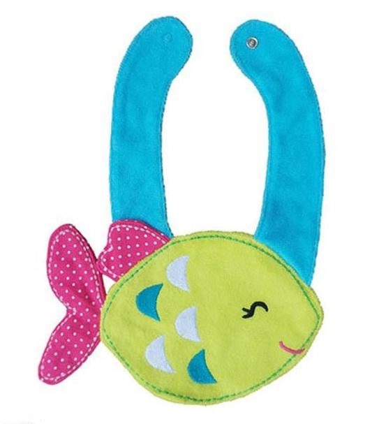 NanaBaby ผ้ากันเปื้อนเด็ก ผ้าซับน้ำลายเด็ก เนื้อผ้าขนหนู ปักลายการ์ตูนน่ารัก สุดพรีเมี่ยม