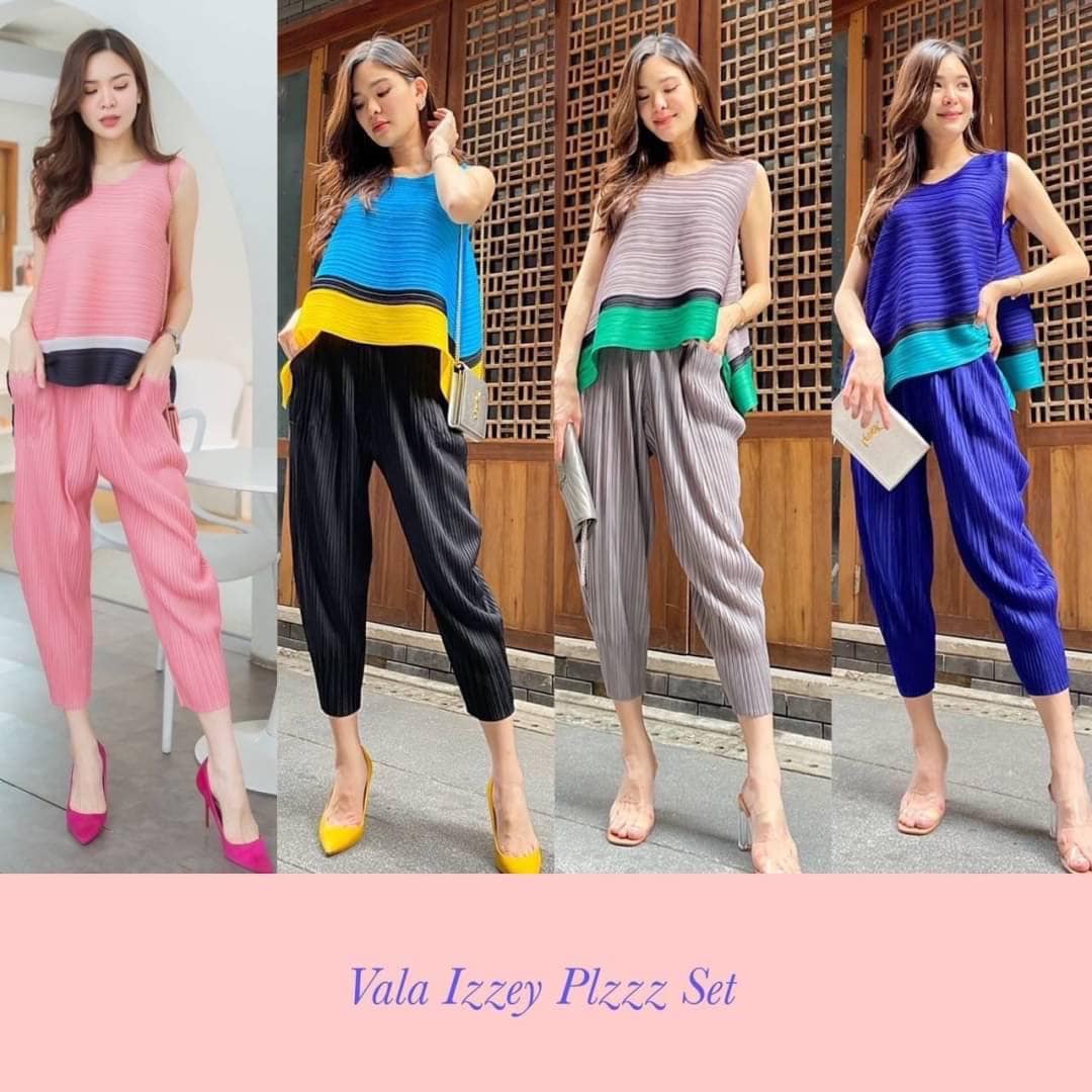 ชุดเซตผ้าอัดพลีทเนื้อดี แบบงาน Brand 😍 👏🏻👏🏻 ดีเทลเก๋ กู๊ดมากๆ สินค้าคุณภาพ (พร้อมส่ง)