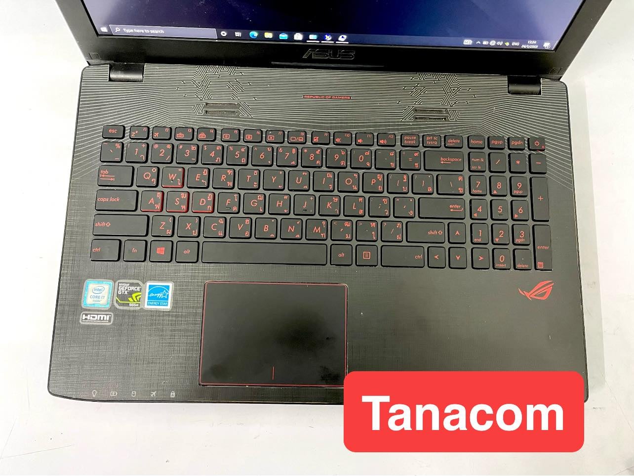 (13,900)Notebook Asus ROG i7-6700HQ Ram8GB SSD120GB + HDD1000GB