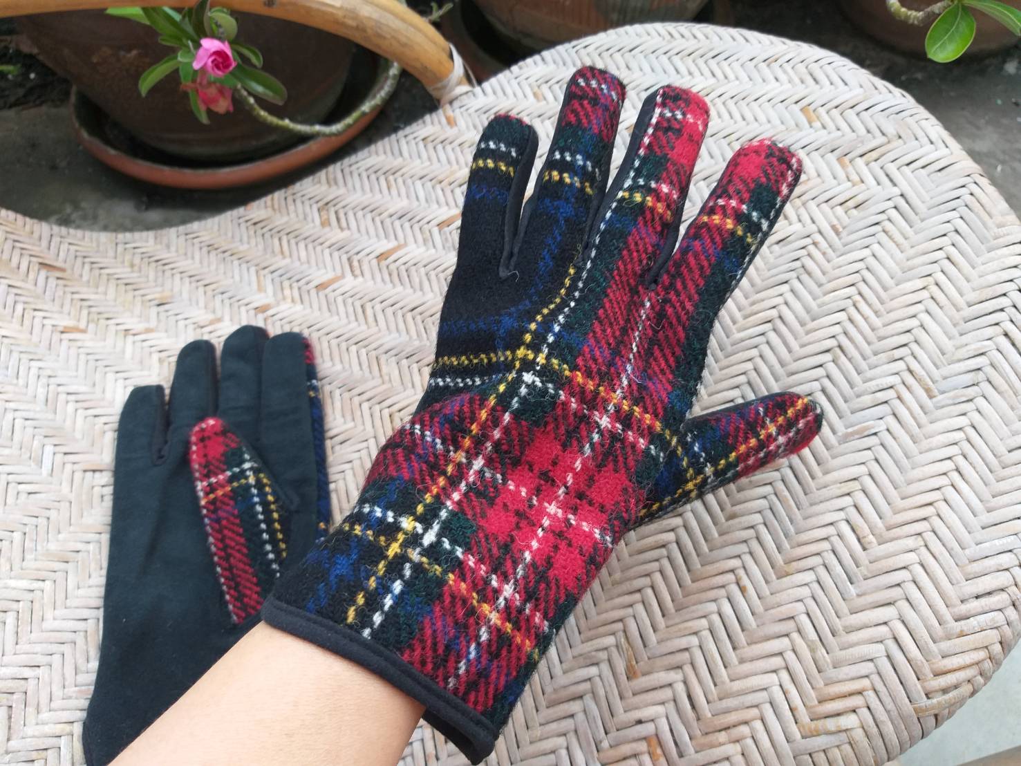 ถุงมือขนสัตว์ HarrisTweed ชายไซด์ S-M