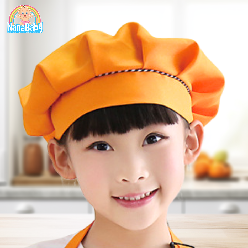 NanaBaby หมวกเชฟเด็ก หมวกกุ๊กเด็ก หมวกทำอาหารเด็ก หมวกทำครัวเด็ก ชาย/หญิง