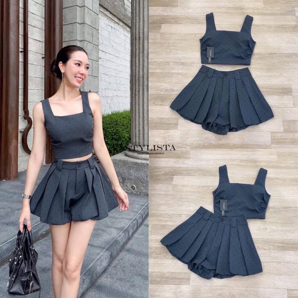 เซตเสื้อ มาพร้อมกางเกงมีจีบเข้าชุดพองๆ ใส่สวยน่ารักมากๆ ใส่สบาย : สินค้าคุณภาพ (พร้อมส่ง)