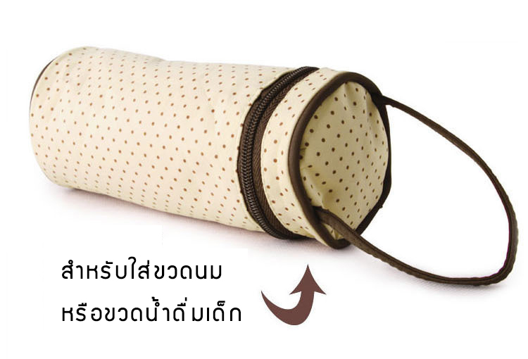 กระเป๋าเด็กอ่อน กระเป๋าคุณแม่ ใส่สัมภาระลูก Set 4 ชิ้น ผ้านุ่มลื่นกันน้ำ ลายจุดน่ารัก อย่างดี