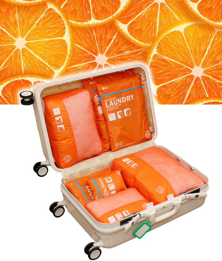 Botta Design กระเป๋าจัดระเบียบเดินทาง 7 ใบ ผลิตจากโพลีเอสเตอร์กันน้ำคุณภาพดี สำหรับจัดระเบียบเสื้อผ้า กางเกง ชุดชั้นใน กางเกงใน อุปกรณ์ไอที มี 6 สี