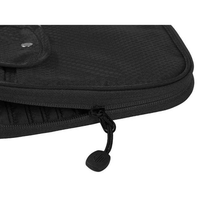 กระเป๋าใส่พาสปอร์ตห้อยคอ คล้องคอได้ กระเป๋าใส่หนังสือเดินทาง ป้องกันการขโมยข้อมูลบัตรเครดิตด้วยคลื่น RFID (Black)