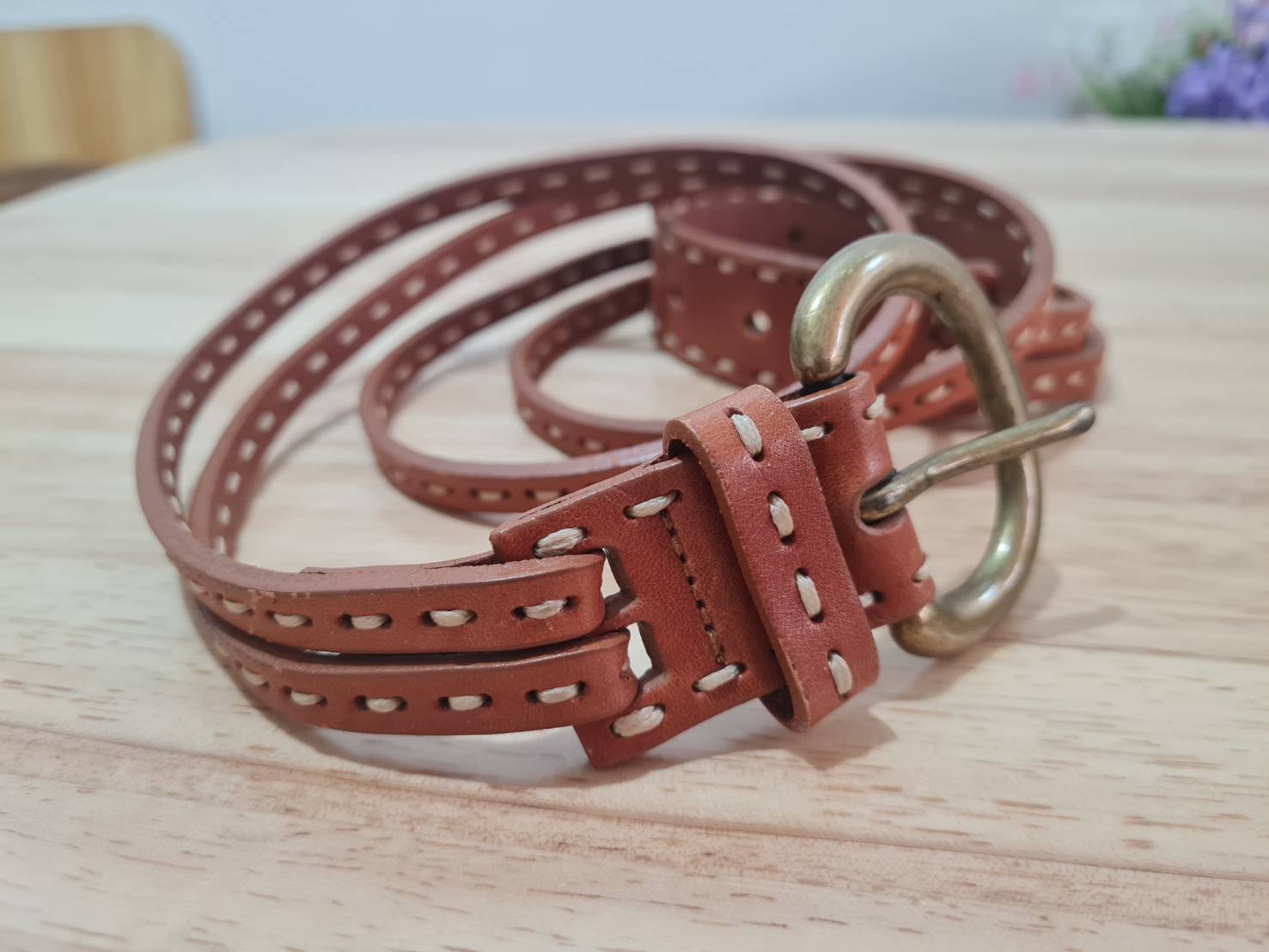 เข็มขัดหนังแท้ สุดเก๋ สวยมาก (มือ1)