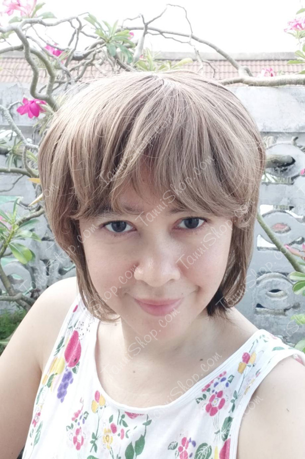 วิกผมสั้นวอลลุ่ม สีบรอนด์ทอง น่ารักมากกก