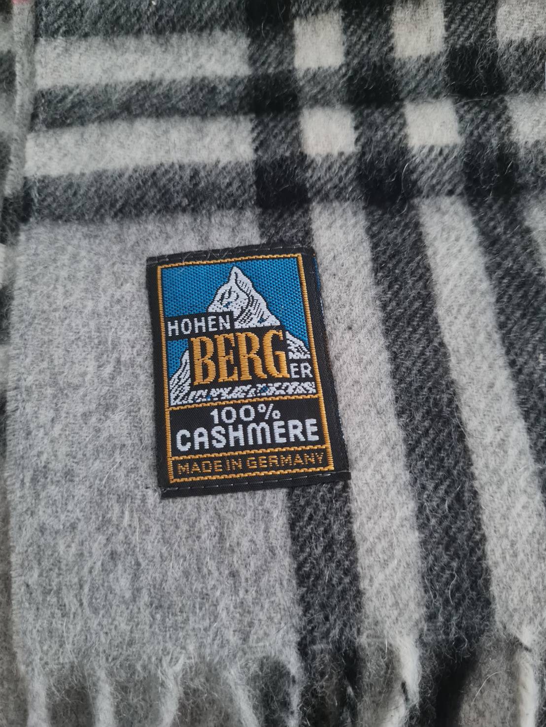 ผ้าพันคอ Cashmere HOHEN BERGER Made in GERMANY(มือ1)