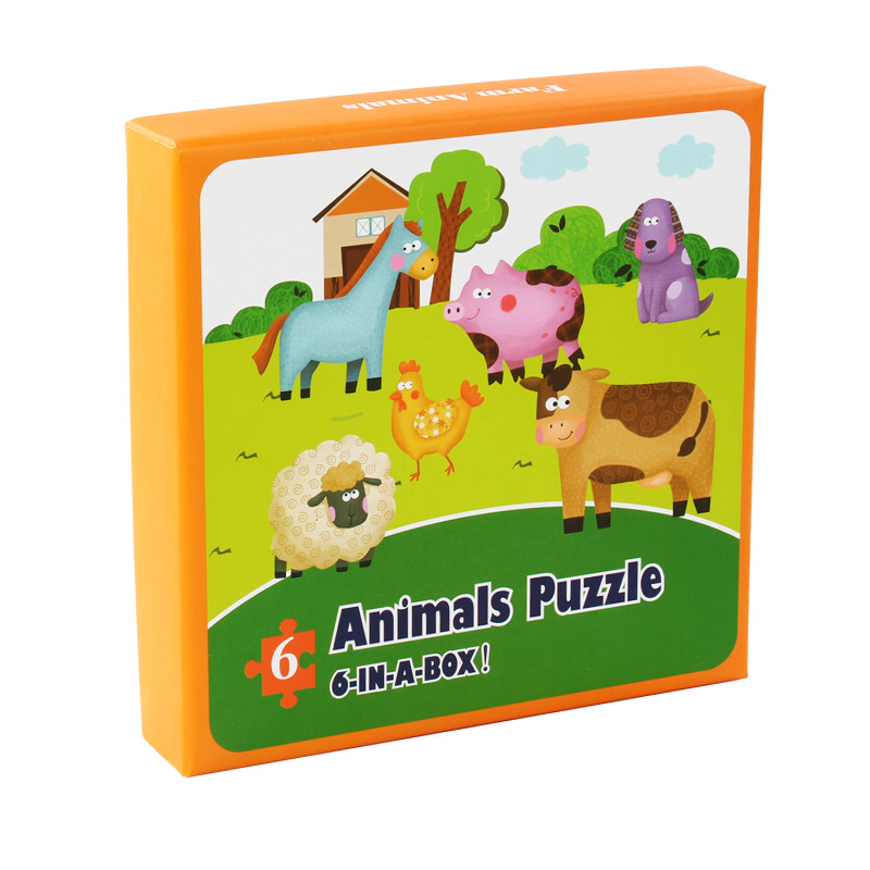 จิ๊กซอว์จับคู่ 6 ชิ้นส่วน Matching Puzzles เสริมพัฒนาการเด็กเล็ก