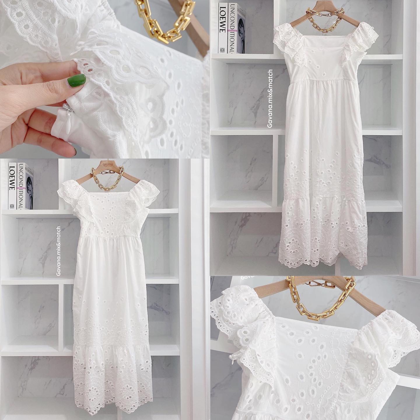 Maxidress สายเดี่ยวเเต่งระบาย เนื้อผ้าลูกไม้ รูดซิปข้างมีซับในอย่างดี ใส่สวยสไตล์korea เลยค่า เนื้อผ้าอย่างดี สินค้าคุณภาพ (พร้อมส่ง)