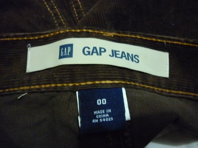 กระโปรงทรงเอผ้าลูกฟูก GAP JEANS 27-36-20