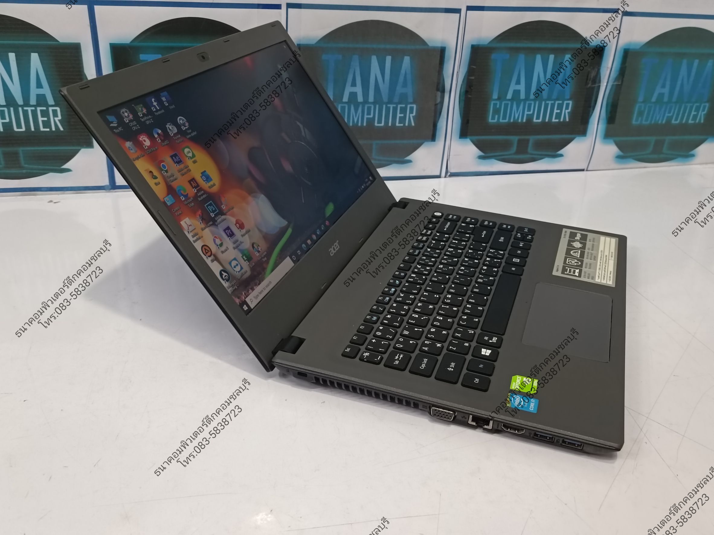 (8,900)Notebook ACER I7-Gen5 Ram8GB SSD240GB VGA 2GB