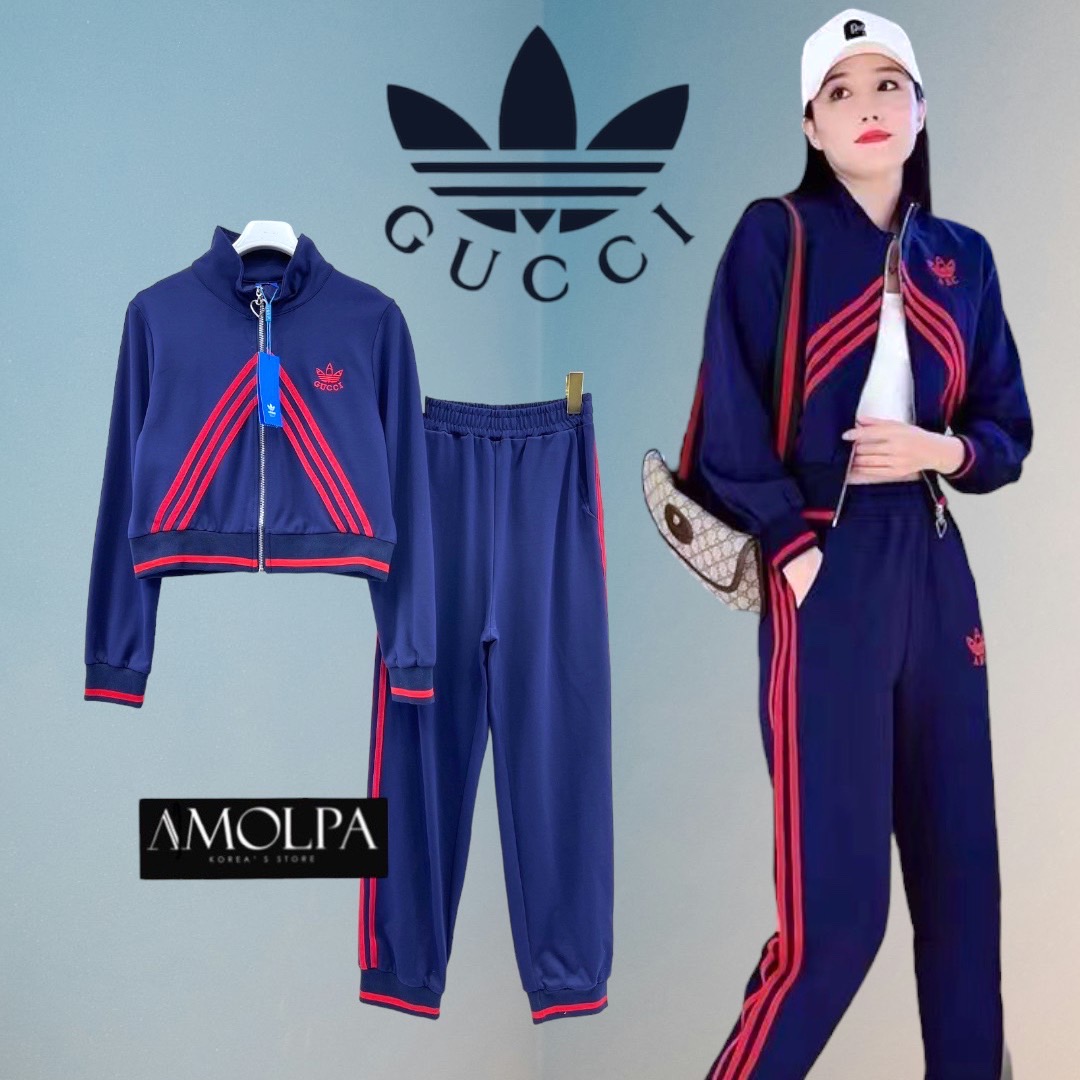 SET งานแบรนด์ แถบข้าง คอลเลคชั่นใหม่ ตัวเสื้อแต่งแถบแขนยาวซิปหน้า ปัก LOGO ที่หน้าอก มาพร้อมกางเกง ผ้าอย่างดี ใส่สบาย สินค้าคุณภาพ (พร้อมส่ง)