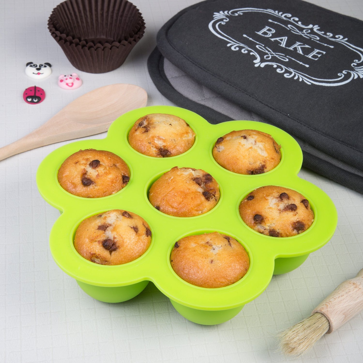 ถาดซิลิโคนเด็ก ชุดถาดซิลิโคนฟรีซเก็บอาหารเด็กอ่อน มีฝาปิด NanaBaby Food Storage Silicone Container