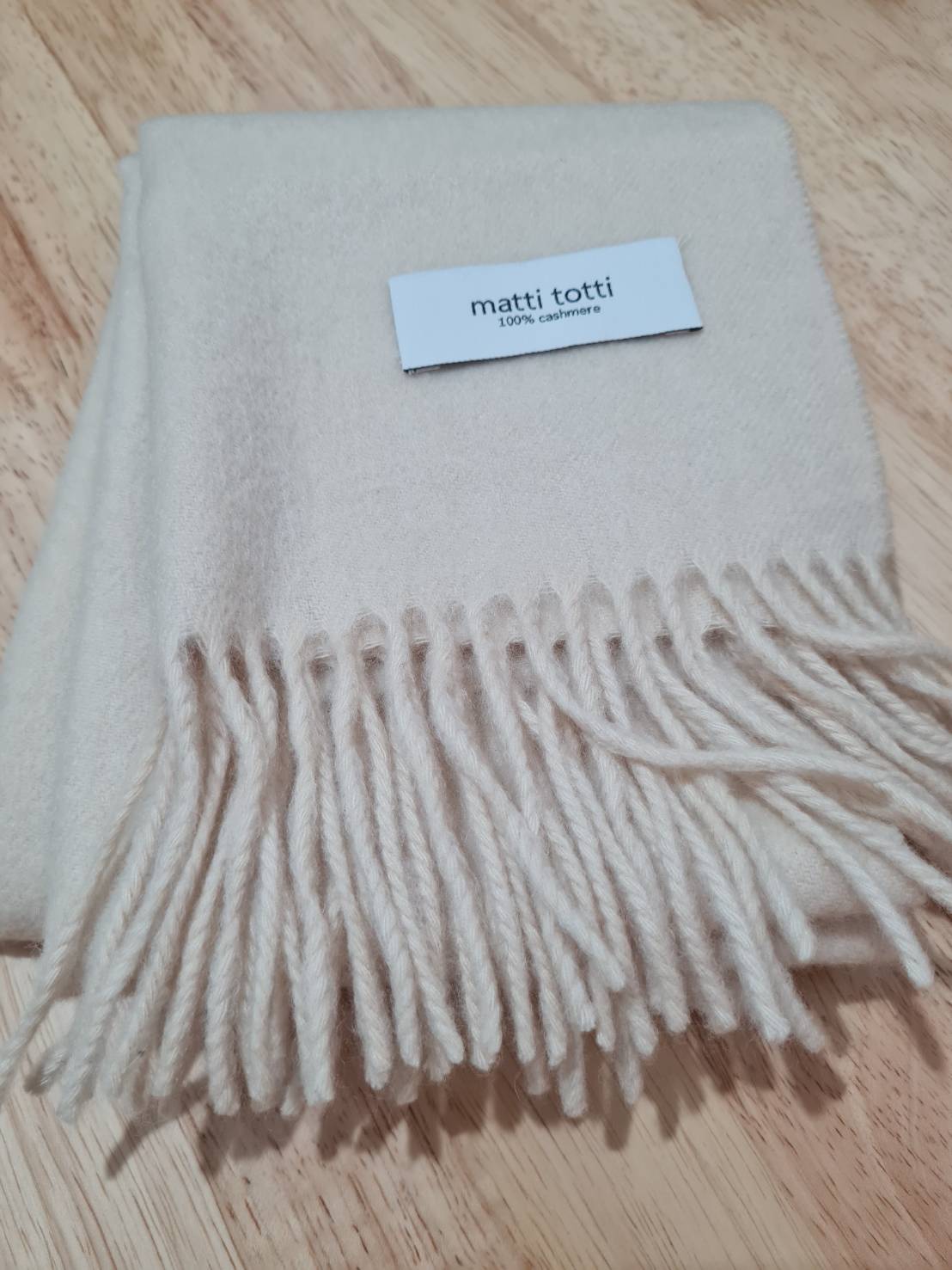 ผ้าพันคอ matti totti Cashmere (มือ1)