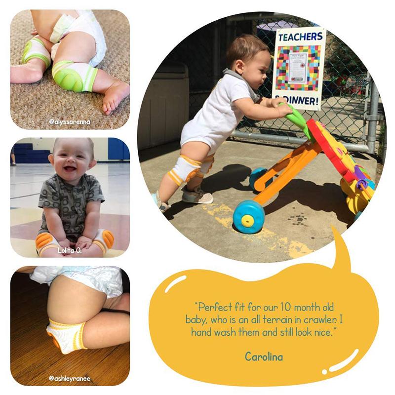 สนับเข่าเด็กเล็ก หัดเดิน-หัดคลาน บุฟองน้ำกันกระแทกหัวเข่า Baby Knee Protection Pad