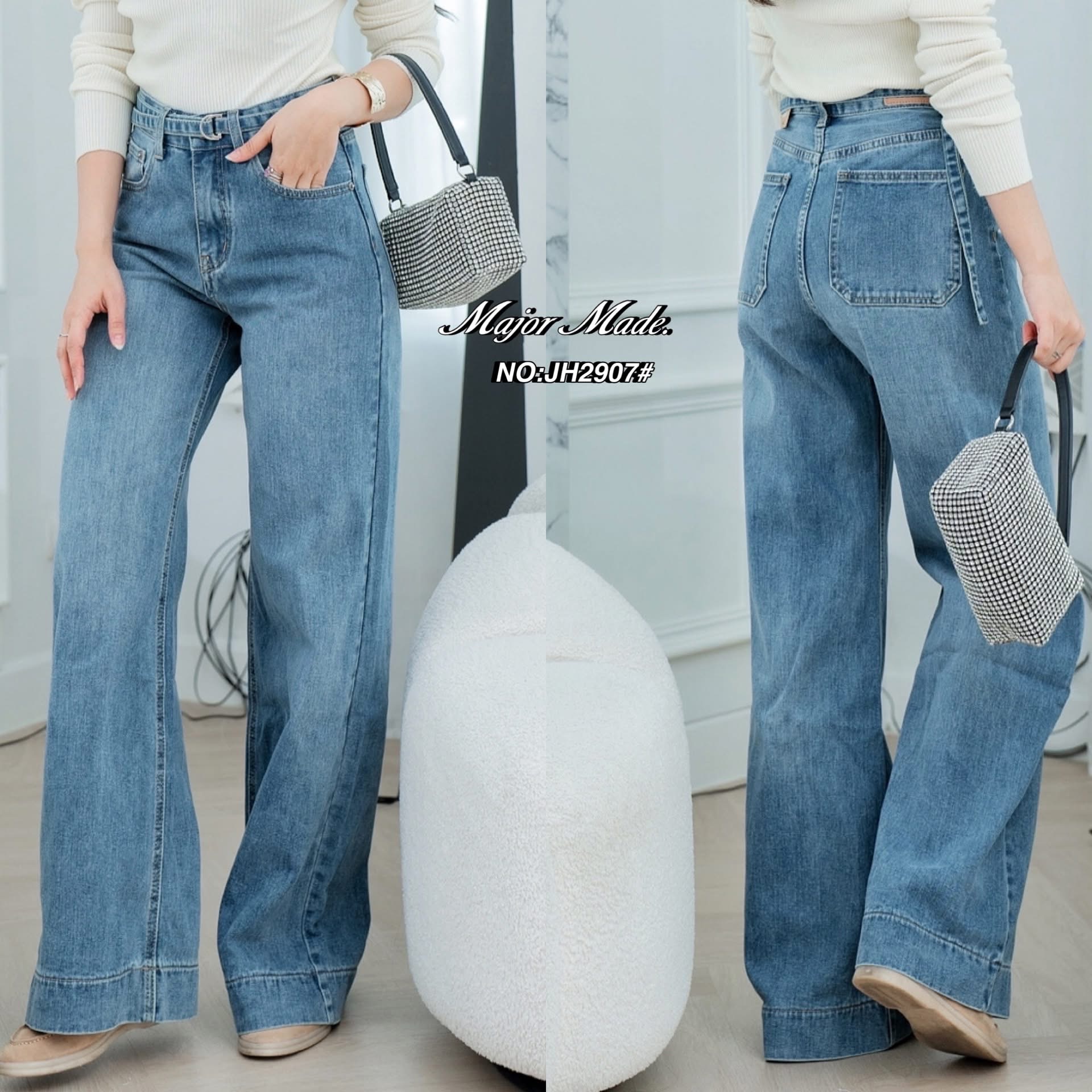 กางเกงทรงกระบอกที่แซปที่สุดในปฐพีนี้ ฮิตกันมากกก งานปังที่สุด (ผ้าไม่ยืด) เพิ่มความสูงให้เมื่อสวมใส เอวสูงปรี๊ดปิดสะดือ ความยาวไม่เต่อ ฟอกสีสวย ใส่สบาย : สินค้าคุณภาพ (พร้อมส่ง)