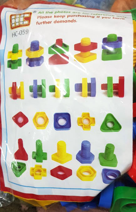 ของเล่นเด็ก 1-3 ปี ชุดของเล่นหมุนน๊อต Montessori Toys จับคู่ตัวต่อทรงเรขา ชิ้นใหญ่เหมาะมือ