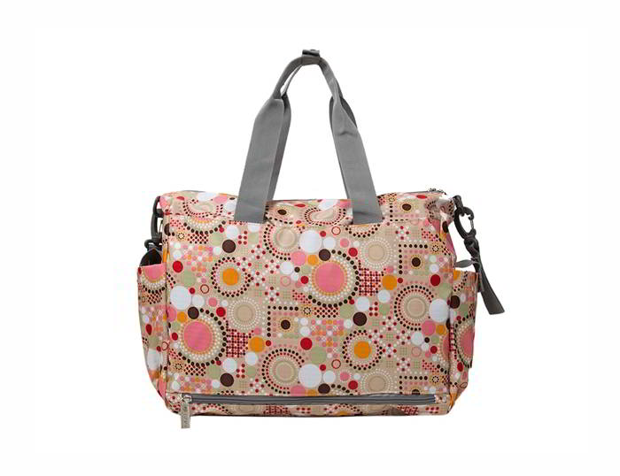 Ecosusi กระเป๋าคุณแม่ กระเป๋าสัมภาระคุณแม่ กระเป๋าแม่ลูกอ่อน แขวนรถเข็นเด็กได้ หิ้ว สะพายไหล่ได้ (Pink)