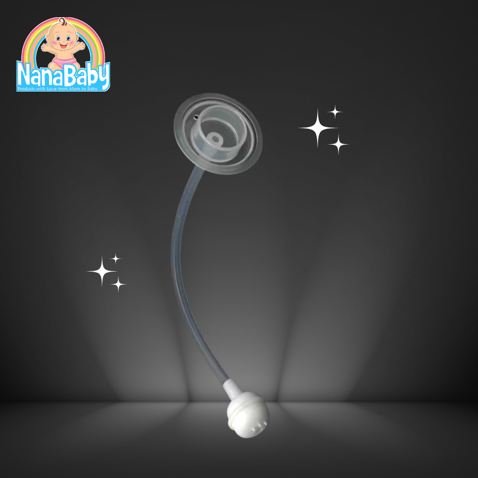 NanaBaby สายต่อจุกนม หลอดขวดนม คอมาตรฐาน(คอแคบ) ดูดสะดวก ไม่ต้องยกก้น กันสำลัก