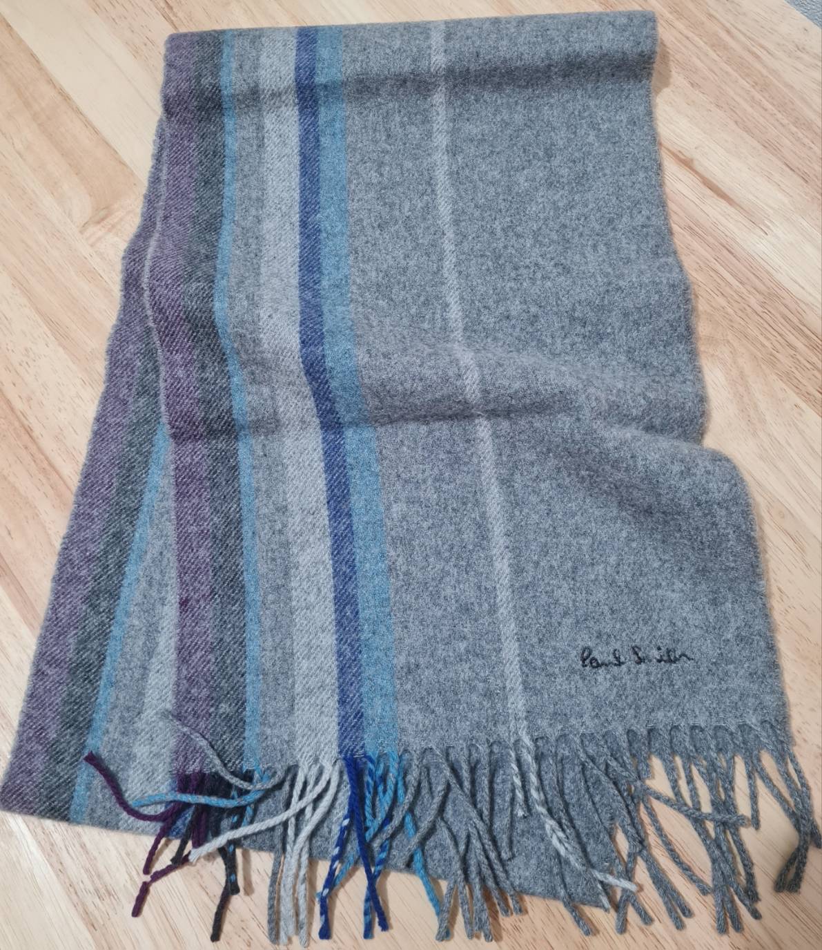 ผ้าพันคอ Paul Smith Cashmere+Wool(มือ1)