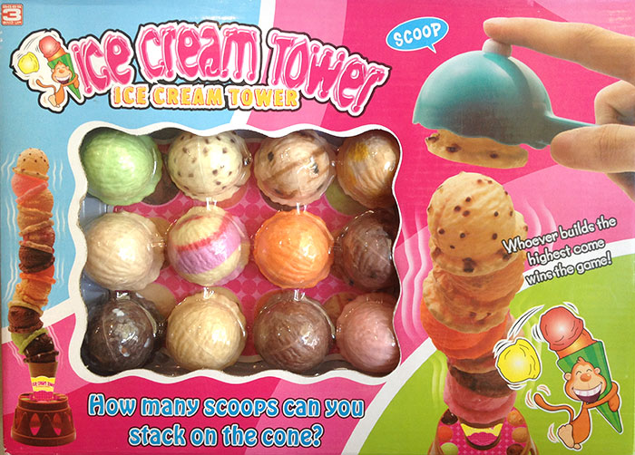ของเล่นแข่งตักไอศครีม เกมส์ตักไอติม ของเล่นฝึกสมาธิ ไอศครีมทาวเวอร์ เกมทรงตัว แข่งตักไอติมสูงๆ