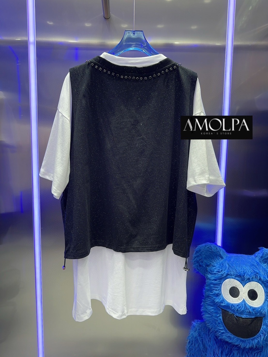 SET 2 ชิ้น เสื้อยืด+กล้ามไหมพรม MIU MIU งานน่ารักมาก ผ้า ใส่สบายสุดๆ ใส่สบาย : สินค้าคุณภาพ (พร้อมส่ง)