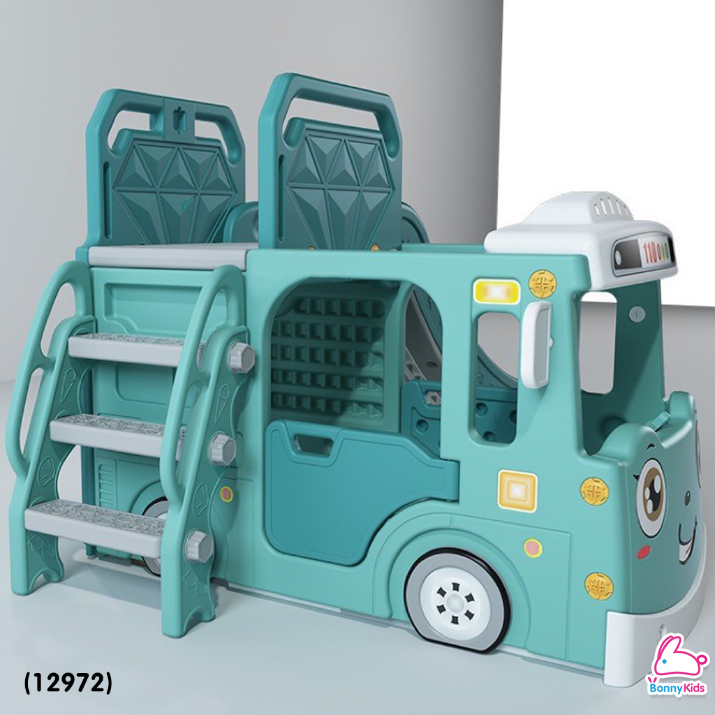 (12972) Baby Slider เซ็ตรถบัสสไลด์เดอร์ + แป้นบาส เสริมทักษะและจินตนาการ (Mini Set)