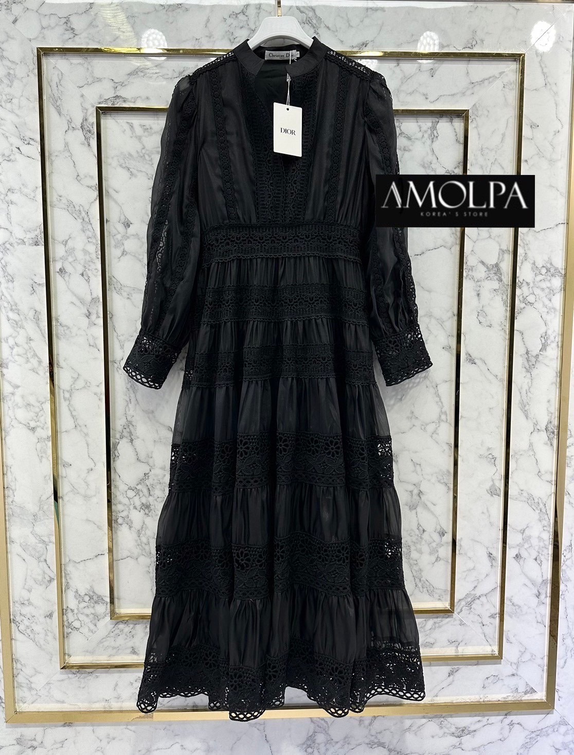 LONG MAXI DRESS CD LACE ตัวนี้ทรงยาว เนิ้อผ้าลูกไม้ มีน้ำหนัก ใส่ออกงาน สินค้าคุณภาพ (พร้อมส่ง)