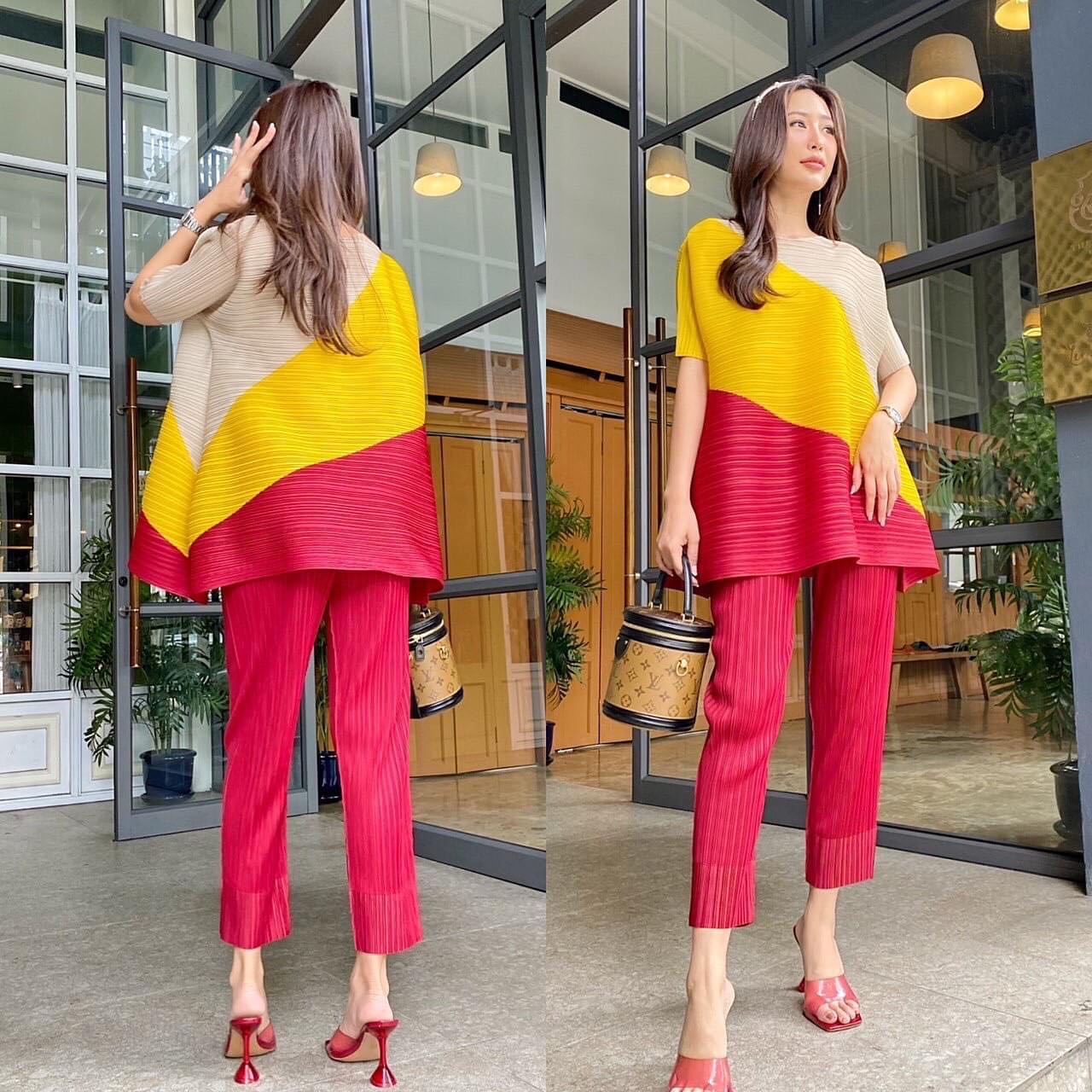 ชุดเซตผ้าอัดพลีท แบบงานBrand คุณภาพแน่นๆ AA Premium : สินค้าคุณภาพ (พร้อมส่ง)