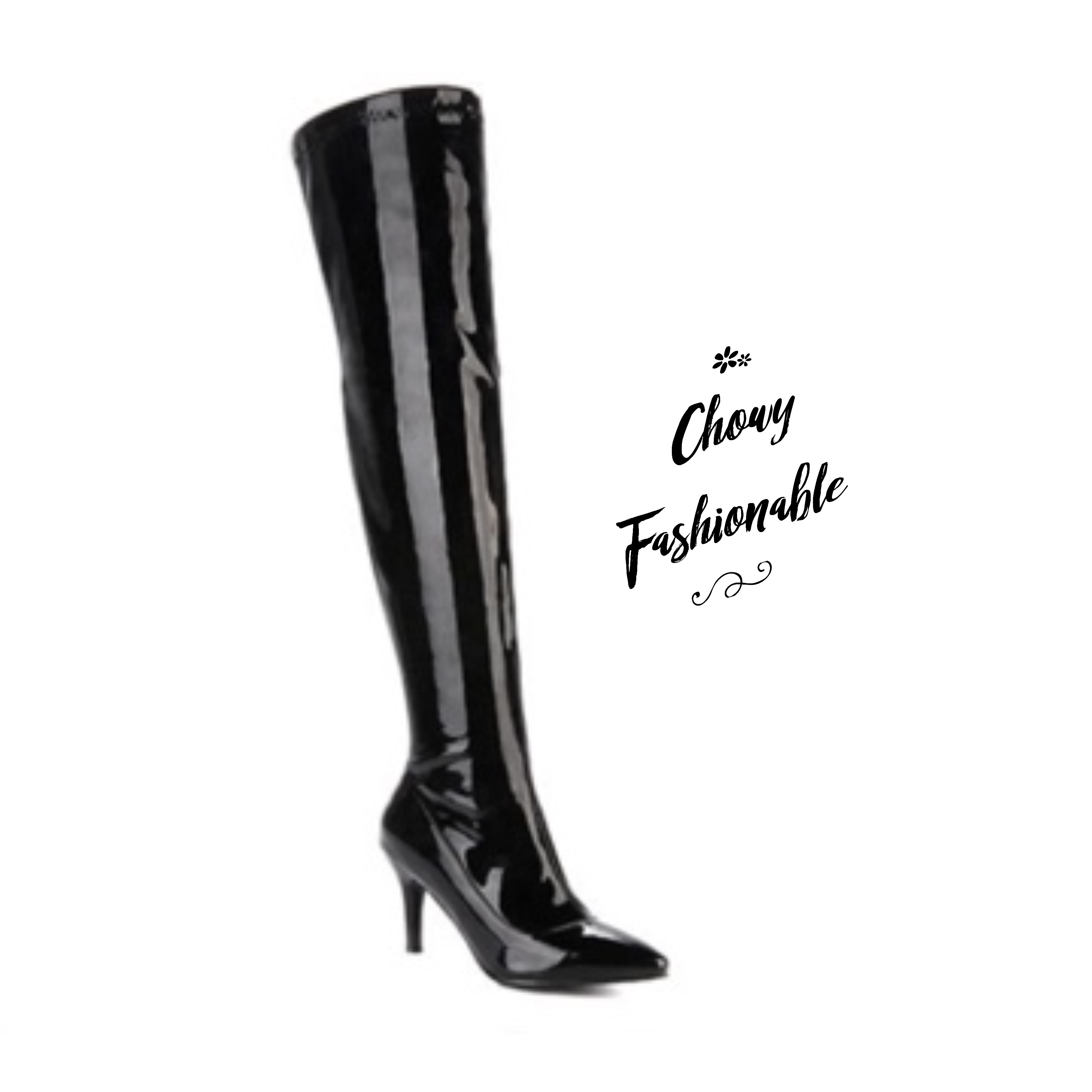 รองเท้าไซส์ใหญ่ 46-48 บูทยาวไซส์ใหญ่ บู้ทยาวเหนือเข่า ส้นสูง 3 นิ้ว CHOWY KR1184