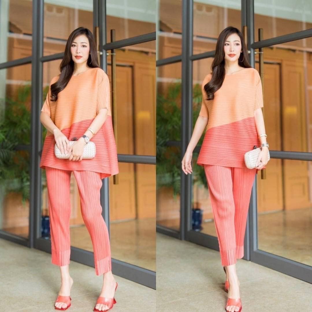 ชุดเซตผ้าอัดพลีท แบบงานBrand คุณภาพแน่นๆ AA Premium สินค้าคุณภาพ (พร้อมส่ง)