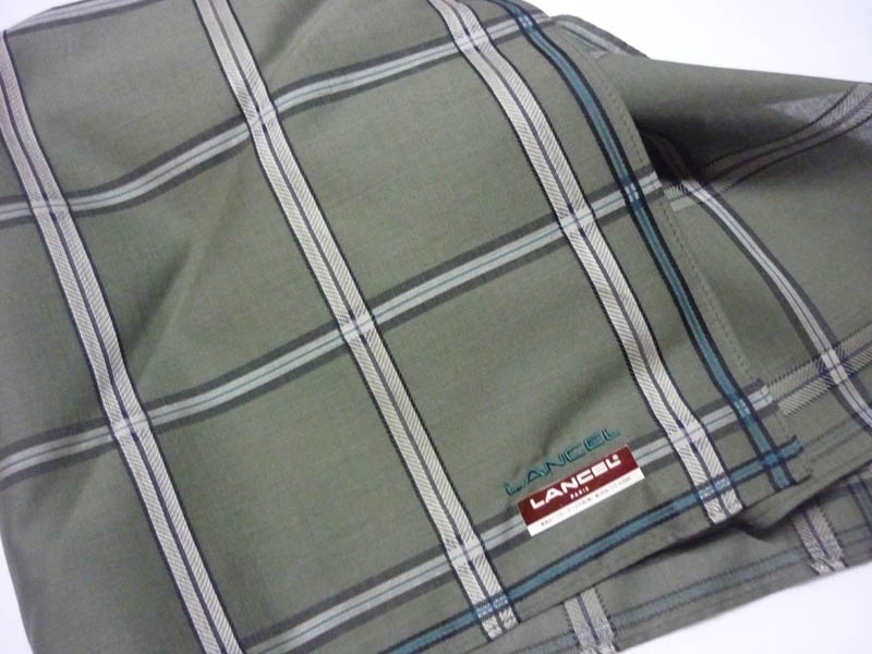 ผ้าเช็ดหน้า LANCEL สีเขียว
