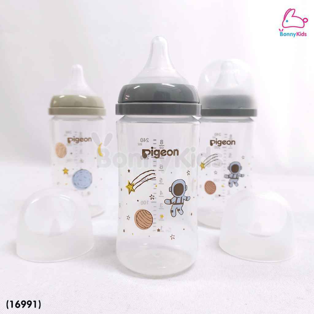 Pigeon (พีเจ้นท์) SofTouch Peristaltic ขวดนมเสมือนการให้นมมารดา ขวดคอกว้าง (แรกเกิด-6เดือนขึ้นไป)