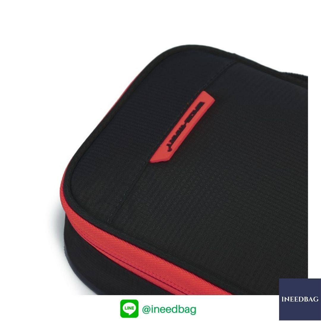 ฺBagsmart กระเป๋าจัดระเบียบอิเล็กทรอนิกส์ กระเป๋าใส่สายชาร์จ กระเป๋าใส่ฮาร์ดดิสก์ กระเป๋าใส่อุปกรณ์ไอที มีสองชั้น ช่องเยอะพิเศษ มีหูหิ้วพกพาสะดวก (ดำ-แดง)