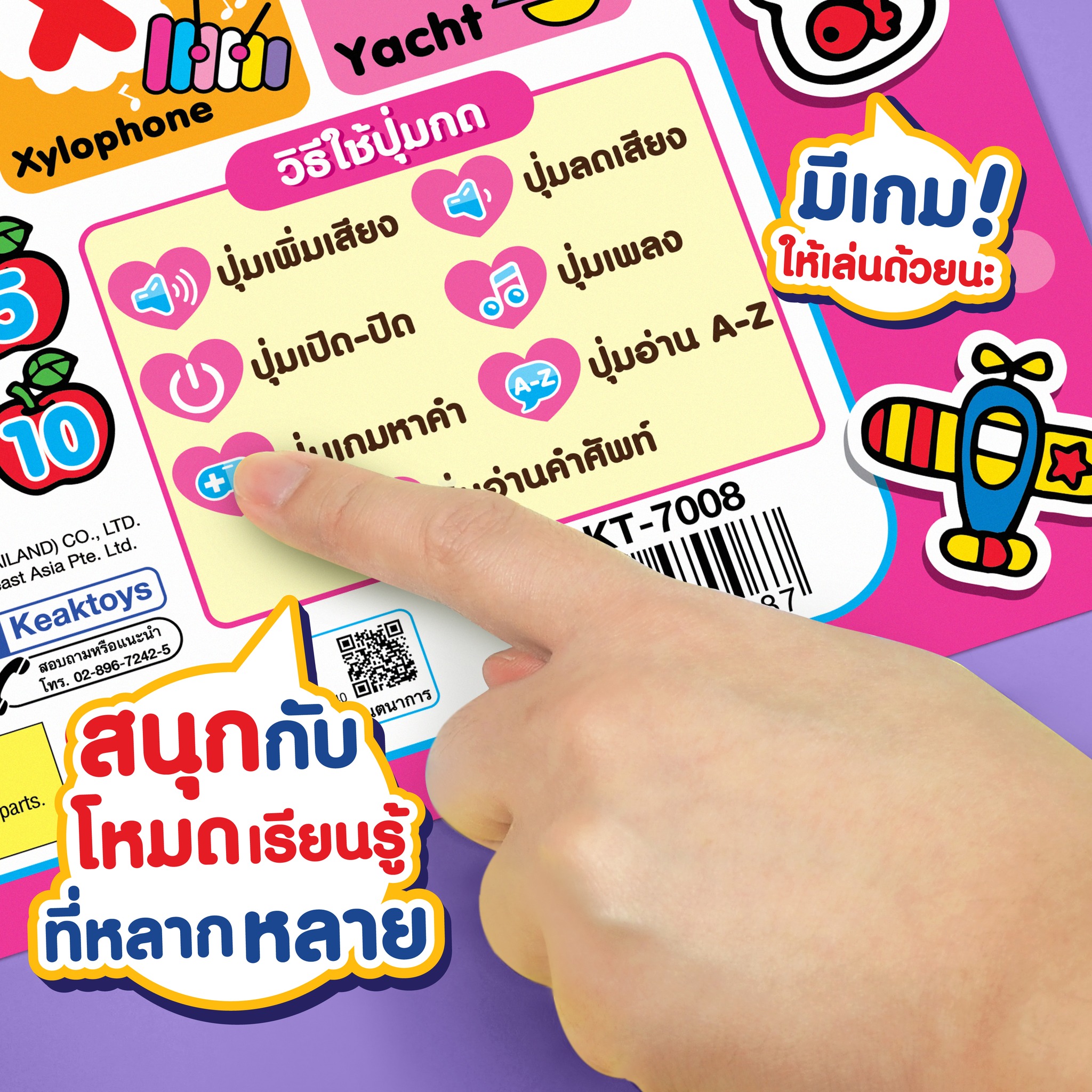 โปสเตอร์พูดได้ แผ่นอ่าน A-Z หัดอ่าน-ฝึกออกเสียง เรียนรู้ภาษาอังกฤษ A-Z ลิขสิทธิ์แท้ Doraemon / Kitty