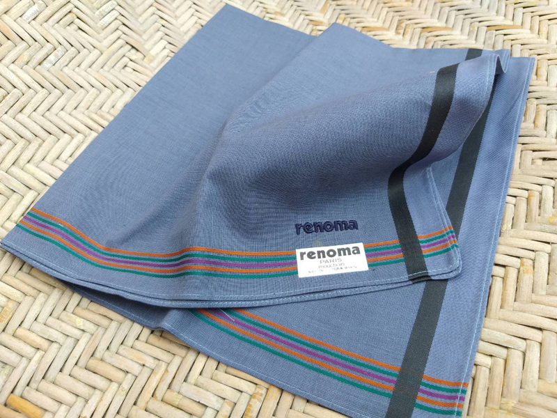 ผ้าเช็ดหน้าชาย แบรนด์เนม renoma ผ้าสวยผืนนี้