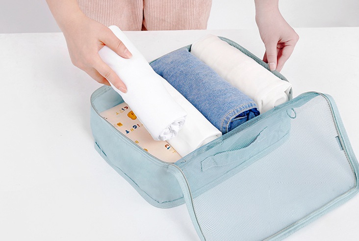 DINIWELL กระเป๋าจัดระเบียบเดินทาง 6 ชิ้น สุดคุ้ม จัดกระเป๋าเดินทาง ท่องเที่ยว ใส่เสื้อผ้า ชุดชั้นใน รองเท้า พกพาสะดวก มี 2 ลาย 2 ลายให้เลือก