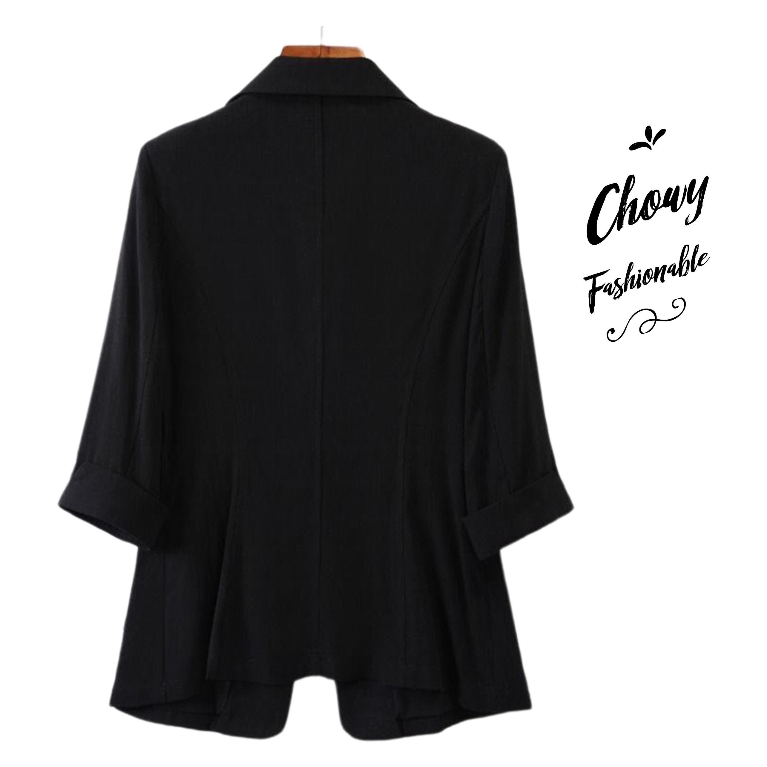 เสื้อคลุมเบลเซอร์สาวอวบ อก 44-48 นิ้ว ผู้หญิงไซส์ใหญ่ เสื้อคลุมไซส์ใหญ่ FF0304BL