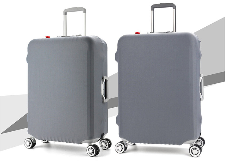 (ผ้ายืด สีพื้นเรียบ ขนาด M) ผ้าคลุมกระเป๋าเดินทาง ขนาด 22 - 24 นิ้ว มี 3 สีให้เลือก (ดำ ม่วง เทา)