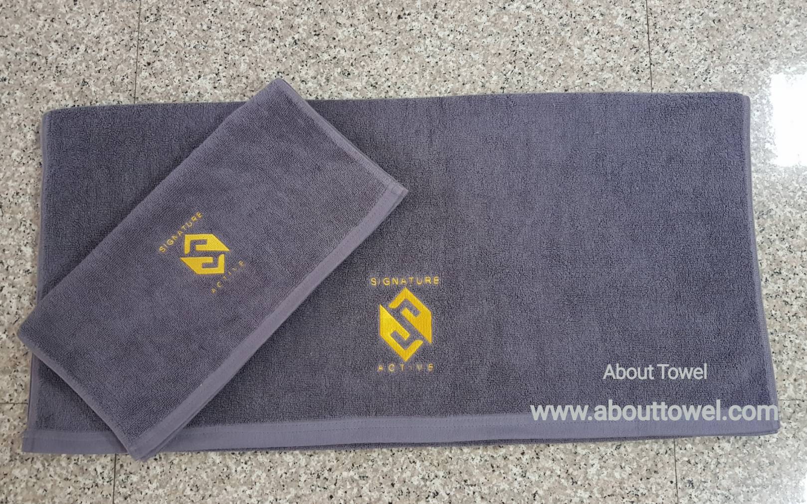 ผ้าขนหนูปักโลโก้ Signature