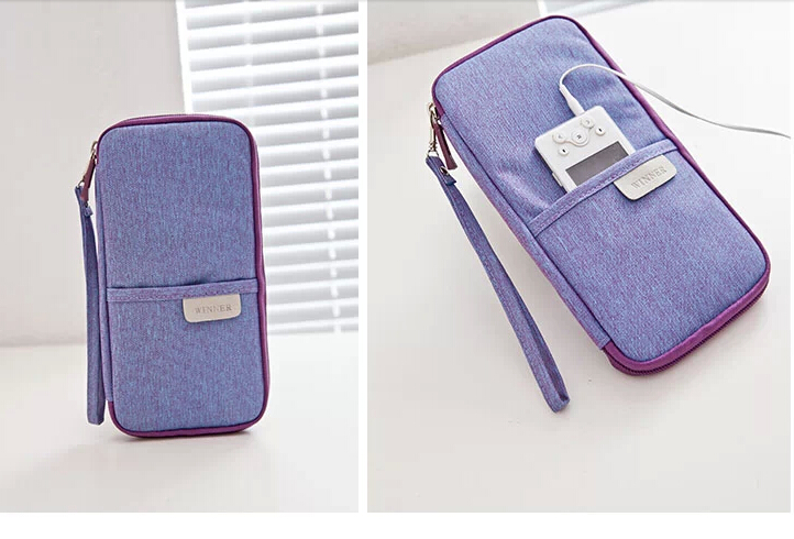 กระเป๋าใส่พาสปอร์ต กระเป๋าใส่หนังสือเดินทาง เอกสารสำคัญ มีสายคล้องมือ พกพาสะดวก ผลิตจากโพลีเอสเตอร์ กันน้ำ คุณภาพดี