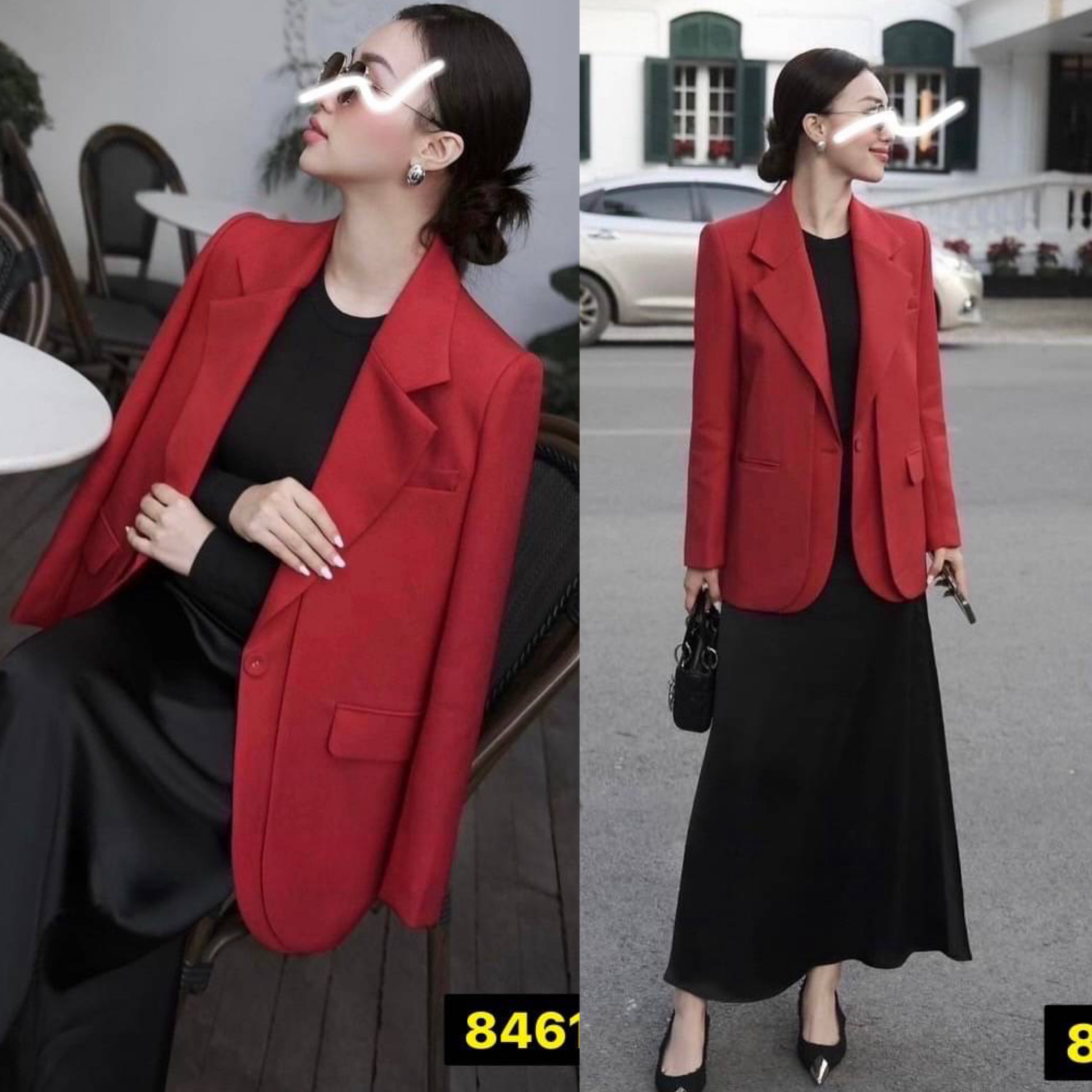 Set 3 ชิ้น(set คลุมสูท+เสื้อตัวใน+กางเกงขายาว) ใส่สบาย : สินค้าคุณภาพ (พร้อมส่ง)