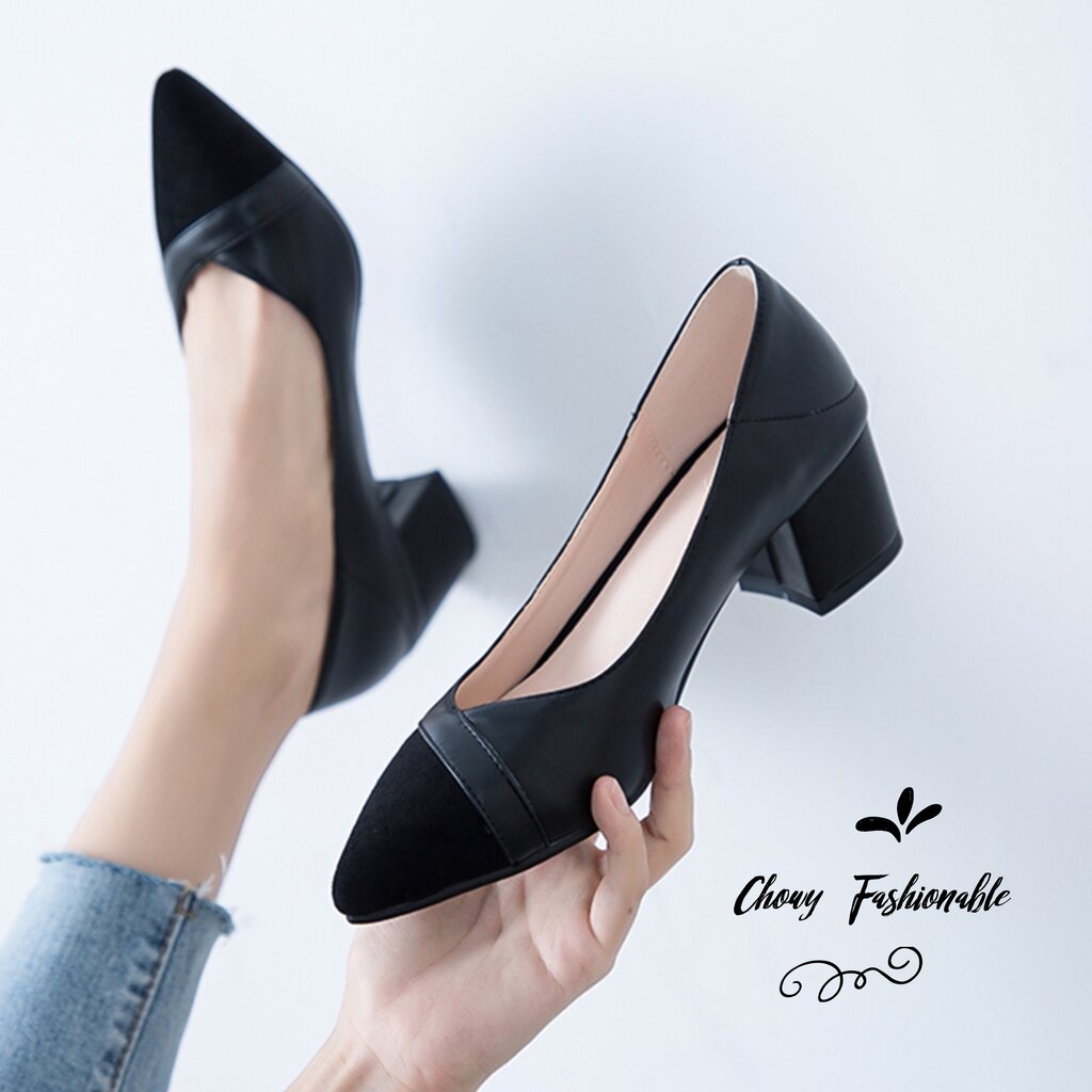 รองเท้าคัชชูส้นเตี้ย หัวแหลม ไซส์ 40 Optimal Classic หัวแหลม KR0916