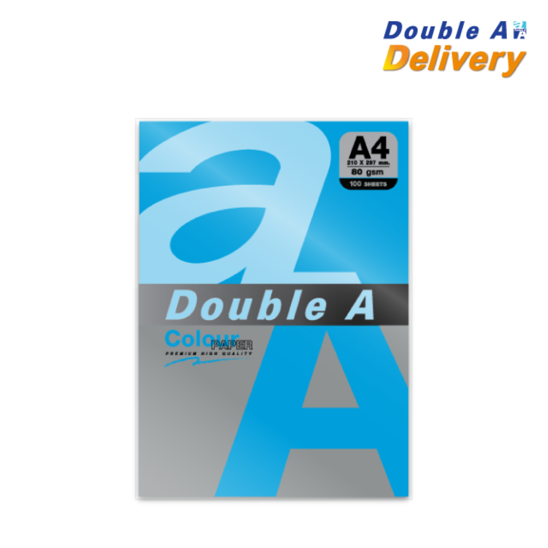 กระดาษสี 80 แกรม แพ็ค 100 แผ่น สีฟ้าเข้ม (Deep Blue)