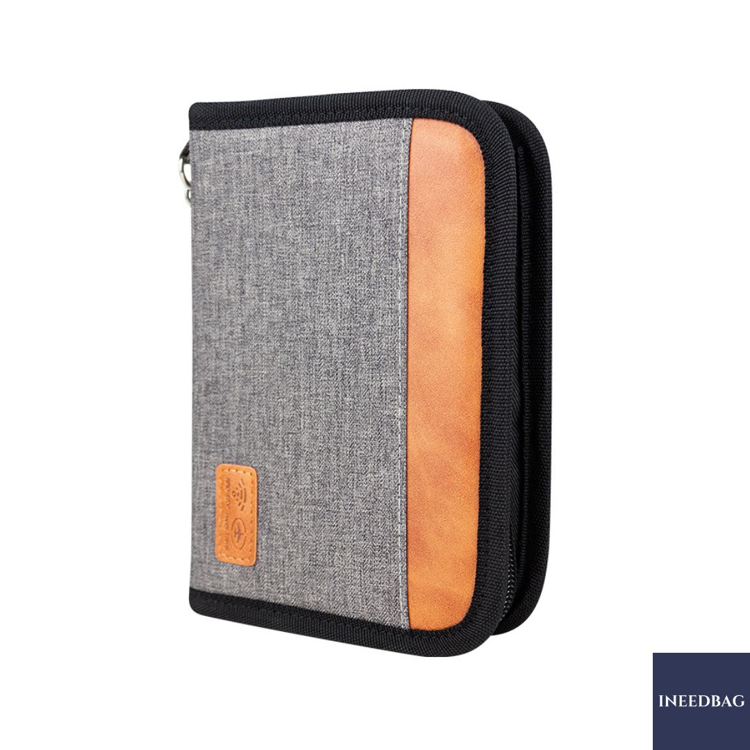 กระเป๋าใส่พาสปอร์ตขนาดกลาง กระเป๋าใส่เอกสารการเดินทาง RFID PASS พร้อมช่องป้องกันการสแกน RFID มี 2 สีให้เลือก