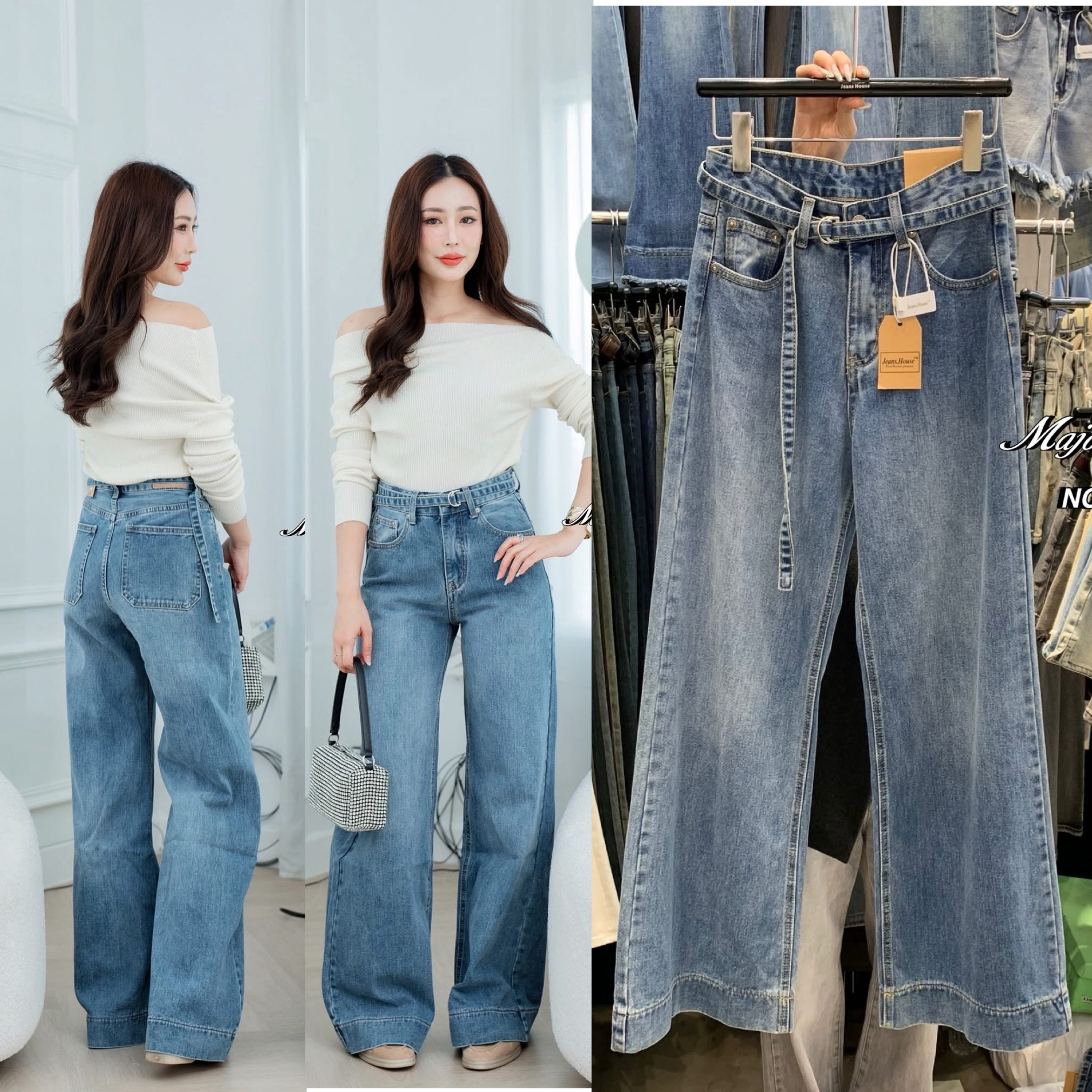 กางเกงทรงกระบอกที่แซปที่สุดในปฐพีนี้ ฮิตกันมากกก งานปังที่สุด (ผ้าไม่ยืด) เพิ่มความสูงให้เมื่อสวมใส เอวสูงปรี๊ดปิดสะดือ ความยาวไม่เต่อ ฟอกสีสวย ใส่สบาย : สินค้าคุณภาพ (พร้อมส่ง)