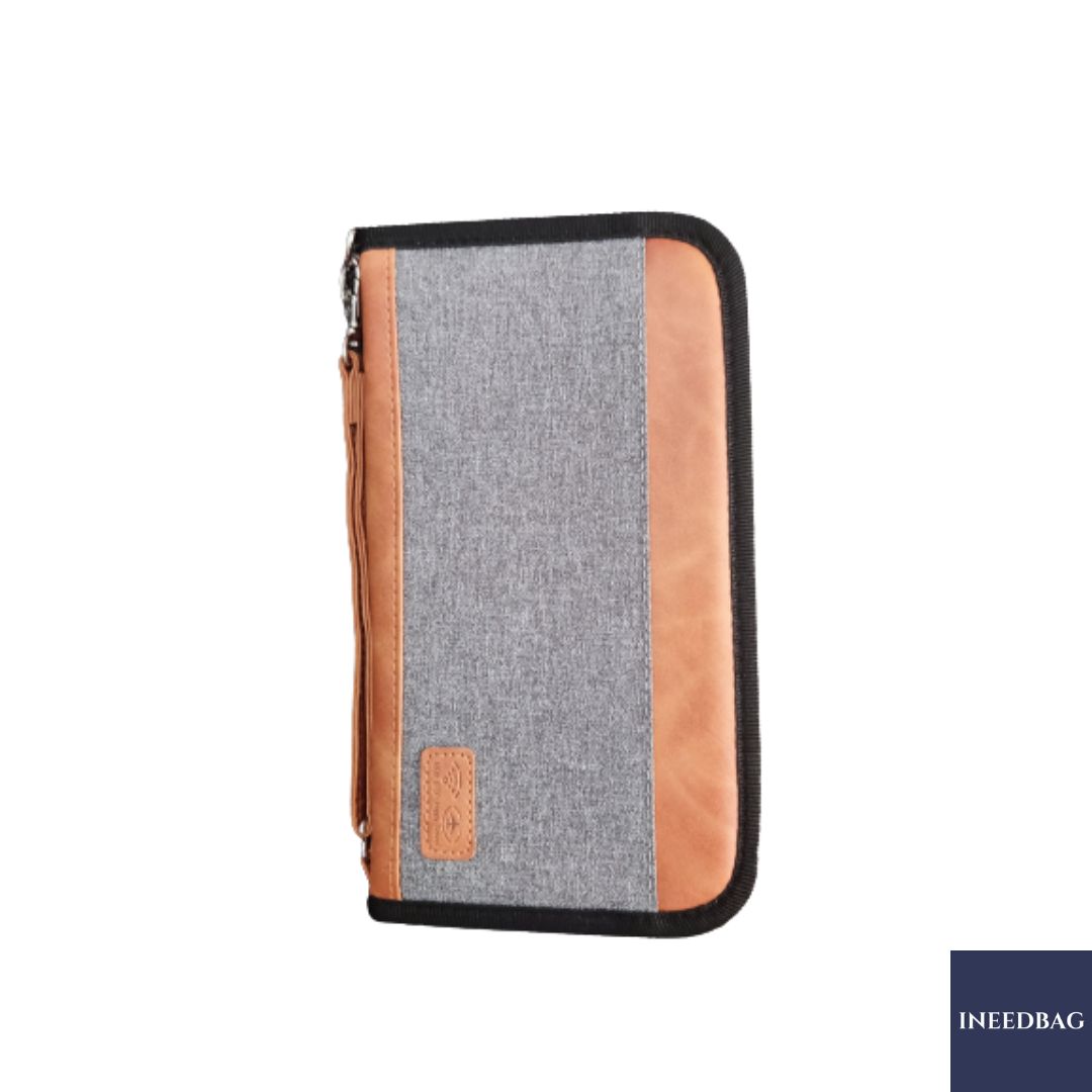 กระเป๋าใส่พาสปอร์ตใบยาว กระเป๋าใส่เอกสารการเดินทาง RFID PASS พร้อมช่องป้องกันการสแกน RFID มี 2 สีให้เลือก