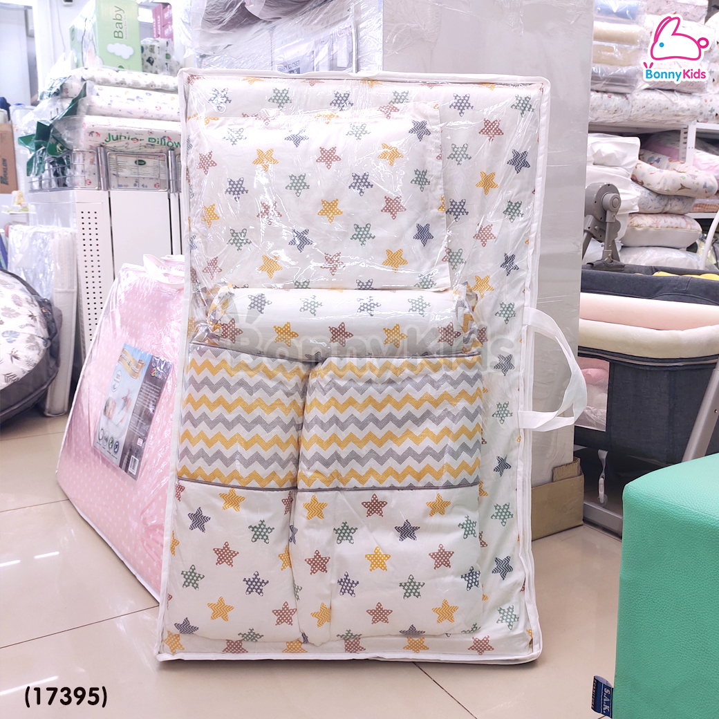 (17395) D2Kids (ดีทูคิดส์) Premium Baby Mattress เบาะเด็กอ่อนแรกเกิดพรีเมียม เบาะกันน้ำ ระบายอากาศได้ดี (เซ็ต 4 ชิ้น)