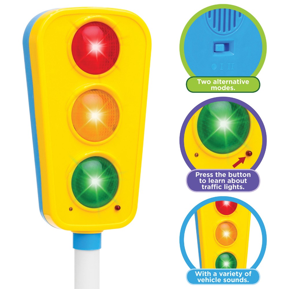 ของเล่นไฟสัญญาณจราจร ไฟเขียวไฟแดงเด็ก พร้อมไม้ส่งสัญญาณ มีเสียงเพลง